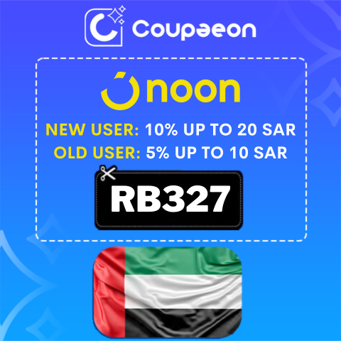 Noon UAE Coupon Code -RB327- 💵 Extra 10% Off Everything