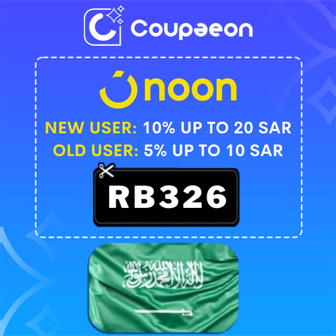 Noon KSA Coupon Code 2023 - RB326 -💲Extra 10% OFF